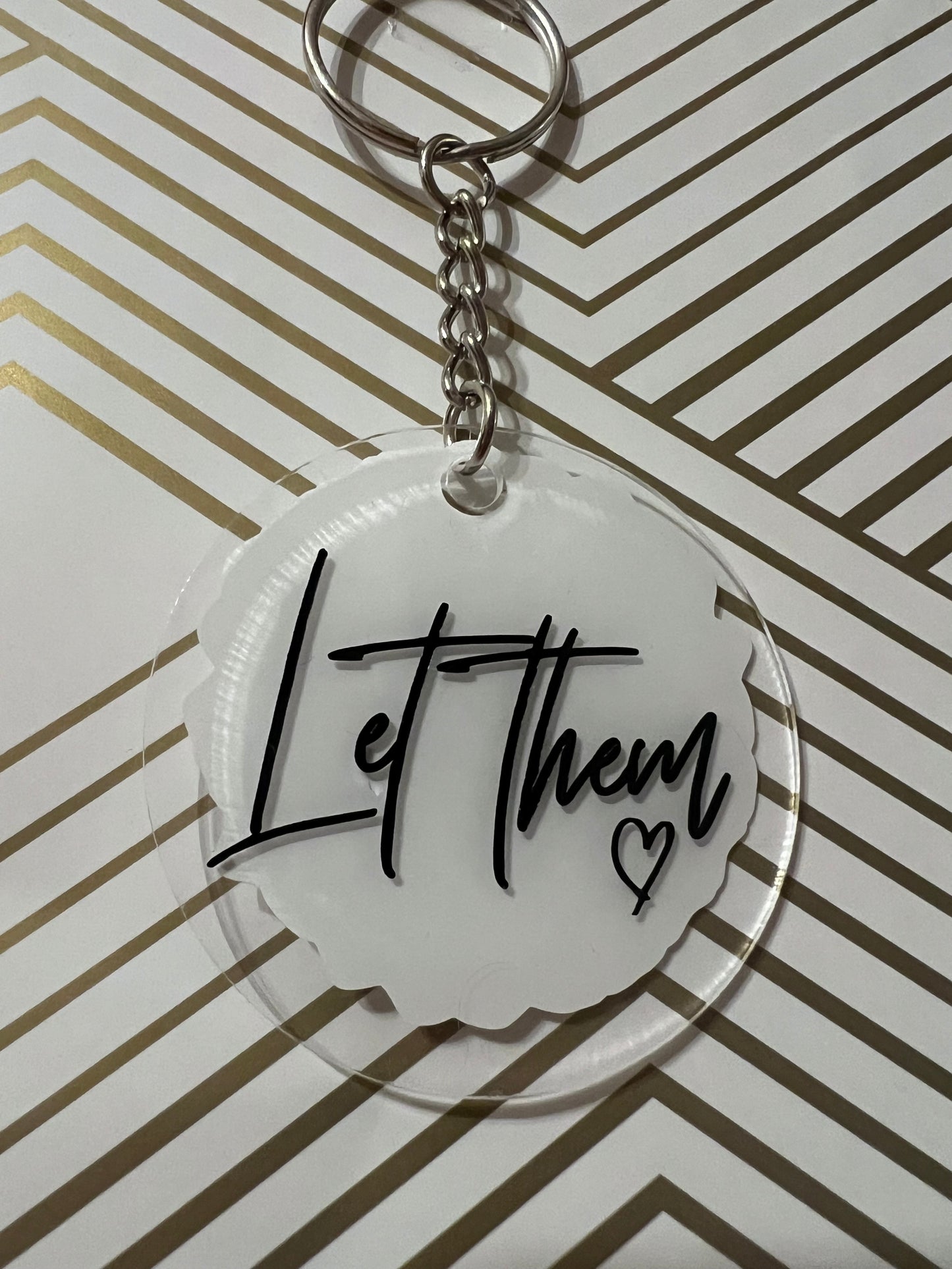 “Let them” Keychain